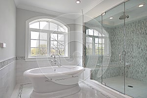 Master bath with large shower