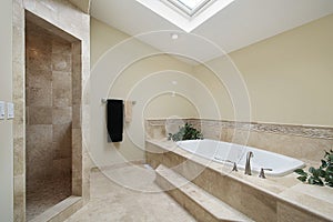 Master bath in luxury home