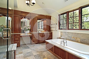 Master bath in luxury home