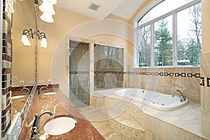 Master bath in luxury home