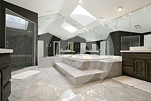 Master bath in luxury home photo