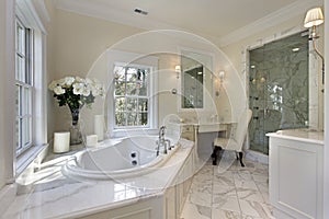 Master bath in luxury home