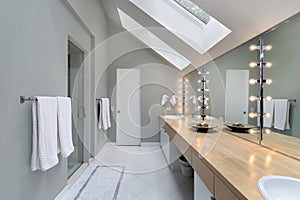 Master bath with skylights photo