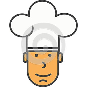 Master chef cooker vector icon