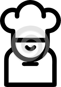 master chef with face vector art logo.