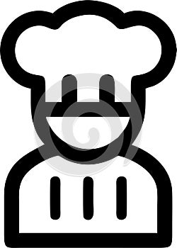 master chef with face vector art logo.