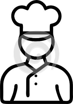 master chef with face vector art logo.