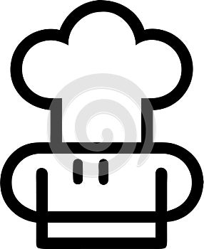 master chef with face vector art logo.