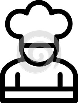 master chef with face vector art logo.