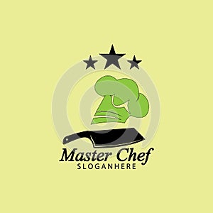 Master Chef Logo Design Vector Illustration