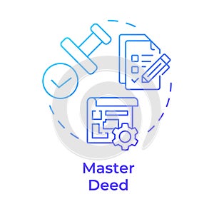 Master deed blue gradient concept icon photo