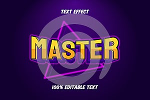 Master Editable Text Effect Purple Color