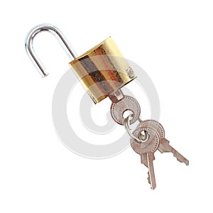 master key and keys isolated on white