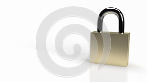 The master key on white background for security content 3d rendering