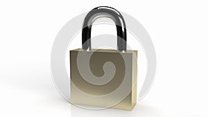 The master key on white background for security content 3d rendering