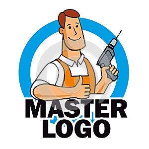 The master logo. A positive guy with a screwdriver