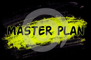 Master plan word with glow powder