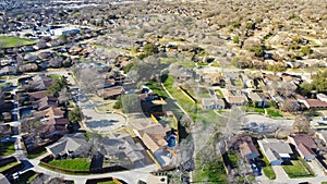 Master Planned Communities DFW Dallas Fort Worth subdivision design with cul-de-sac dead-end residential street that photo