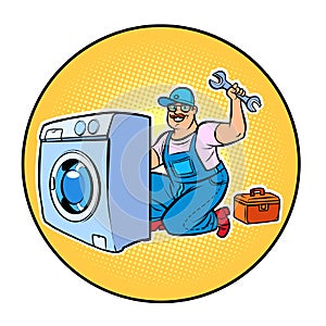 Master repair washing machine