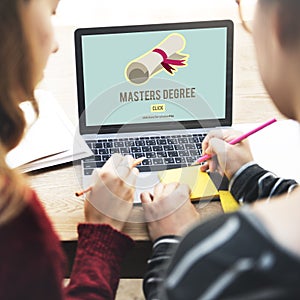 Master's Degree Knowledge Education Graduation Concept