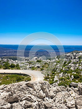 Master`s road landscape view.