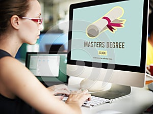 Master's Degree Knowledge Education Graduation Concept