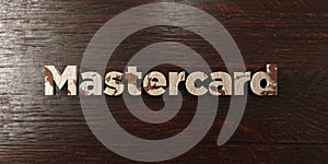 Mastercard - grungy wooden headline on Maple - 3D rendered royalty free stock image photo