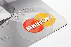 Mastercard logo on credit card