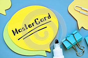 MasterCard phrase on the piece of paper photo