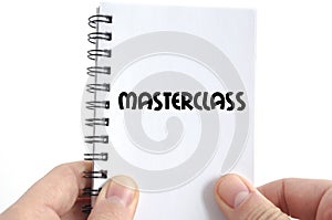 Masterclass text concept