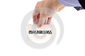 Masterclass text concept photo