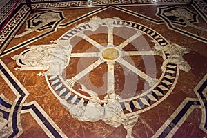 Masterpieces on the floor of the Siena Cathedral