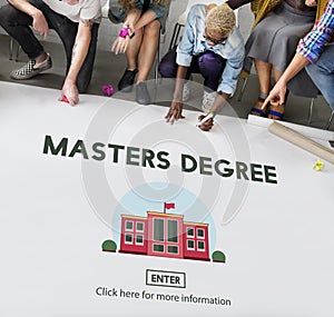 Masters Degree Education Knowledge Concept photo