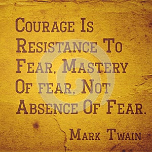 mastery of fear Twain