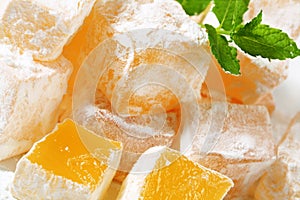 Mastic-flavored jelly cubes (Greek Turkish delight)