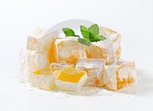 Mastic-flavored jelly cubes (Greek Turkish delight)