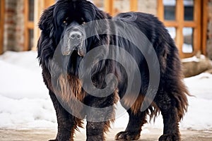 Mastiff Do Hi Tibetan Great Dane purebred beautiful breed of dog, background nature.
