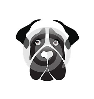 Mastiff dog icon vector