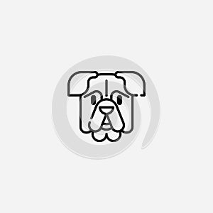 Mastiff vector icon sign symbol