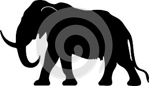 mastodon Black Silhouette Generative Ai