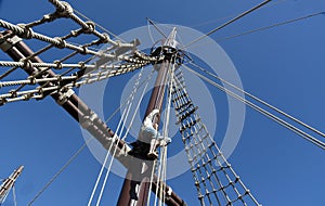 Masts of the Colombian caravels