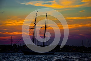 Masts in the Evening Sky