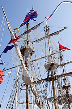 Masts of a sailing ship