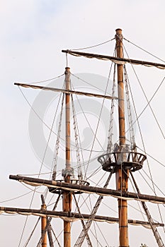 Masts of a pirate ship