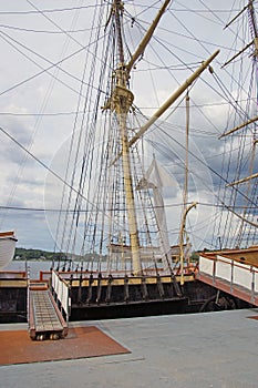 Masts, rigging and yardarms