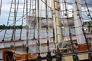 Masts, rigging and yardarms