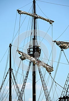 Masts and sails