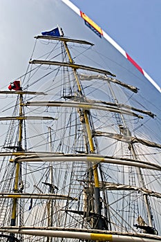 Masts of tall sailing ships