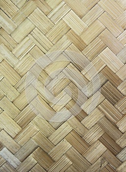 Mat of Woven Bamboo Leaves.