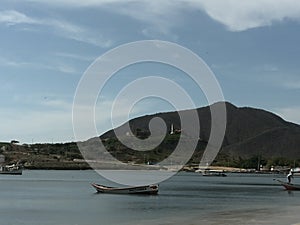 `Mata Siete` hill, bay of Juan Griego, Maragarita island photo